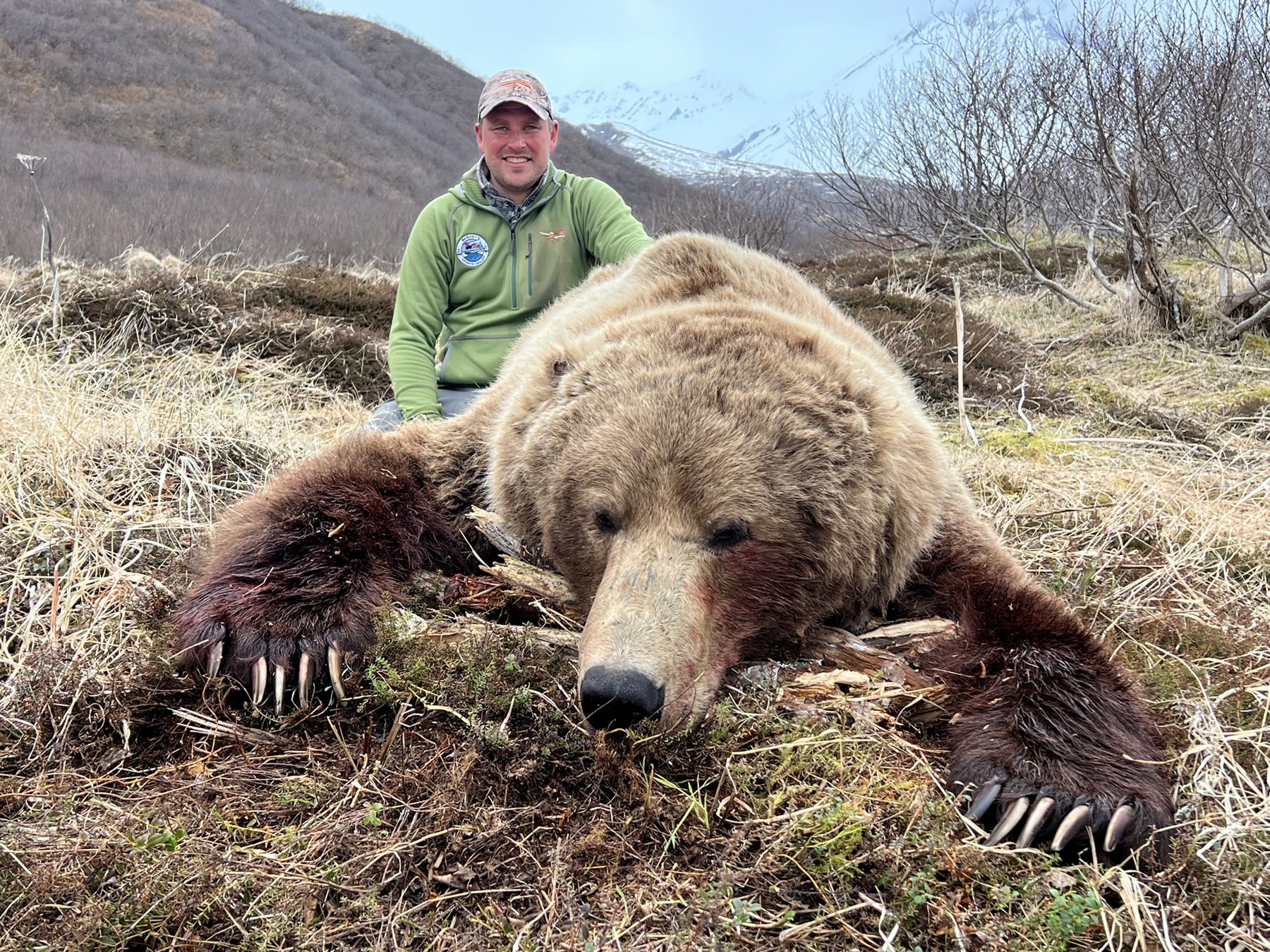 Brown bear hunt in remote Alaska country